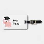 Cute Afstuderen Pig Bagagelabel (Voorkant horizontaal)