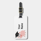 Cute Afstuderen Pig Bagagelabel (Voorkant verticaal)