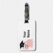 Cute Afstuderen Pig Bagagelabel (Achterkant verticaal)