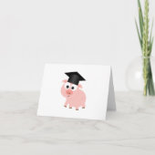 Cute Afstuderen Pig Kaart (Voorkant)
