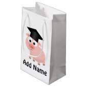 Cute Afstuderen Pig Klein Cadeauzakje (Achterkant Gekanteld)
