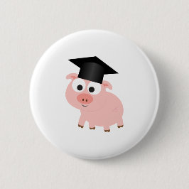 Cute Afstuderen Pig Ronde Button 5,7 Cm