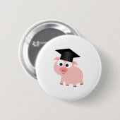 Cute Afstuderen Pig Ronde Button 5,7 Cm (Voorkant /achterkant)