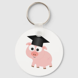 Cute Afstuderen Pig Sleutelhanger