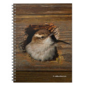 Cute Airbnb Moment Bewick's Wren in Nestbox Notitieboek (Voorkant)