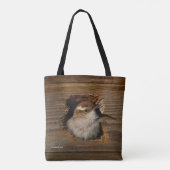 Cute Airbnb Moment Bewick's Wren in Nestbox Tote Bag (Achterkant)
