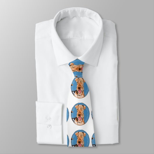 Cute Airedale hond Stropdas (Gebonden)