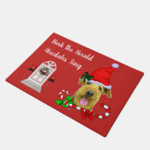 Cute Airedale Terrier Kerstmis Deurmat (Schuin)