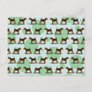 Cute Airedale Terrier Pattern Briefkaart