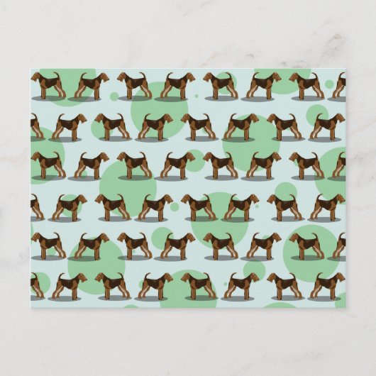 Cute Airedale Terrier Pattern Briefkaart (Voorkant)