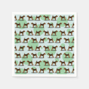 Cute Airedale Terrier Pattern Servet
