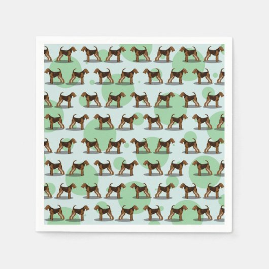 Cute Airedale Terrier Pattern Servet (Voorkant)