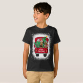 Cute Airedale Terrier Red Truck Merry Kerstmis Bl T-shirt (Voorkant volledig)