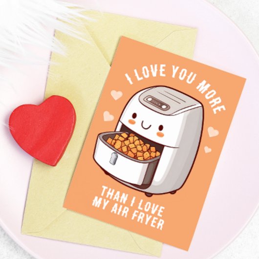 Cute Airfryer Valentijnsdag kaart