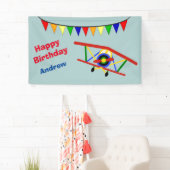 Cute Airplane Boy's Birthday Party Spandoek (Insitu)