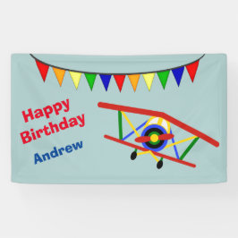 Cute Airplane Boy's Birthday Party Spandoek