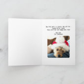 Cute Airplane Christmas Tree & Photo Funny Custom Kaart (Binnen)