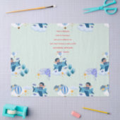 Cute Airplane Kinderen Verjaardagsuitnodiging Tissuepapier (Craft)