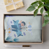 Cute Airplane Kinderen Verjaardagsuitnodiging Tissuepapier (Geschenk)