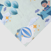Cute Airplane Kinderen Verjaardagsuitnodiging Tissuepapier (Detail)