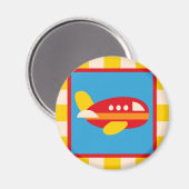 Cute Airplane Transportation Theme Kinder Gifts Magneet (Voorkant / Achterkant)