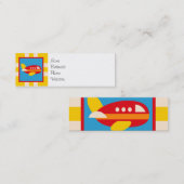 Cute Airplane Transportation Theme Kinder Gifts Mini Visitekaartje (Voorkant / Achterkant)