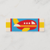 Cute Airplane Transportation Theme Kinder Gifts Mini Visitekaartje (Achterkant)