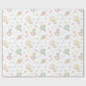 Cute Airplanes Hellicopters Waterverf Baby shower Cadeaupapier (Vlak)