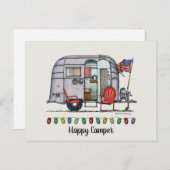 Cute Airstream Camper Travel Trailer Briefkaart (Voorkant / Achterkant)