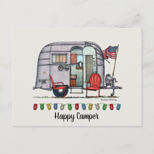 Cute Airstream Camper Travel Trailer Briefkaart (Voorkant)