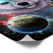 Cute Akita Dog in Space | Galaxy Print (Hoek)