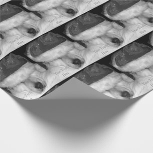 Cute akita dog santa hat cones Slape kerstmis Cadeaupapier