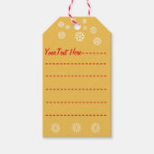 Cute akita in red santa hat kerstdog cadeaulabel (Voorkant)