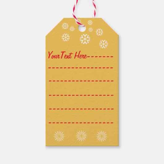 Cute akita in red santa hat kerstdog cadeaulabel (Voorkant)