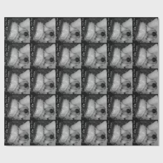 Cute akita in slaap kerstmis cadeaupapier (Vlak)