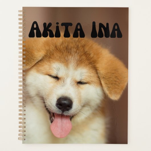 Cute Akita Ina Puppy Calendar Planner (Voorkant)