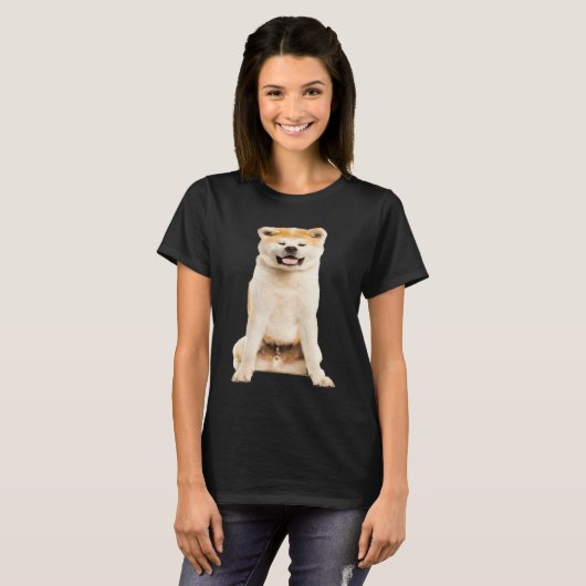 Cute Akita Inu T-shirt (Voorkant volledig)