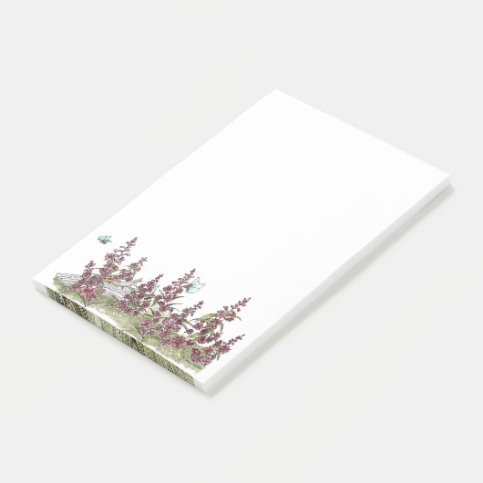 Cute Alaska Fireweed w. Butterflies Post It Notes (Schuin)