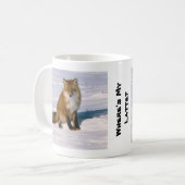 Cute Alaska Red Fox Morning Latte Coffee Mok (Voorkant links)