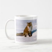 Cute Alaska Red Fox Morning Latte Coffee Mok (Links)