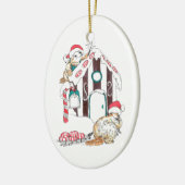 Cute Alaska Wildlife Kerstboom Oval Ornament (Links)