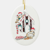 Cute Alaska Wildlife Kerstboom Oval Ornament (Achterkant)