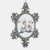 Cute Alaska Wildlife Ornament met kerstsnowflake (Links)