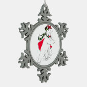 Cute Alaska Wildlife Ornament met kerstsnowflake. (Links)