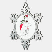 Cute Alaska Wildlife Ornament met kerstsnowflake. (Rechts)