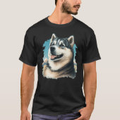Cute Alaskan Malamute Dog on Alaskan Malamute  2 T-shirt (Voorkant)