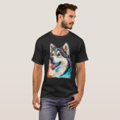 Cute Alaskan Malamute Dog on Alaskan Malamute  3 T-shirt (Voorkant volledig)