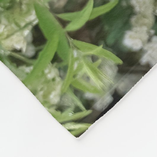 Cute Alaskan Malamute Dog Puppy in Flowers Photo Fleece Deken (Hoek)