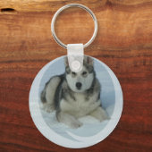 Cute Alaskan Malamute Sleutelhanger (Voorkant)