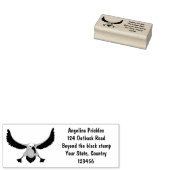 Cute albatross cartoon illustratie ru rubberstempel (Gestempeld)